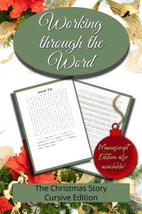 Working through the Word: The Christmas Story (Cursive)