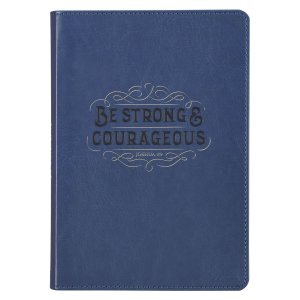 Journal Classic Zip Navy Be Strong & Courageous Josh. 1:9