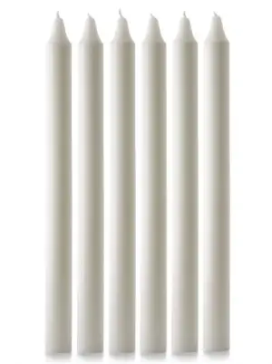 15" x 1 1/8" Advent Candle Set - White - Pack of 6 (over-dipped)