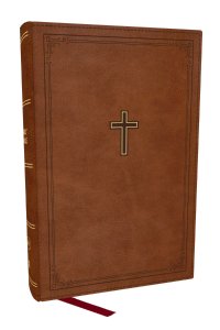 KJV Personal Size Large Print End-of-Verse Reference Bible, Brown Leathersoft, Red Letter, Comfort Print