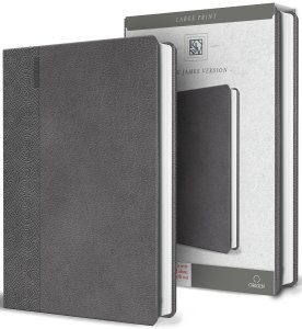 KJV Holy Bible, Large Print Handy, Gray Imitation Leather