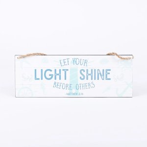 Light Shine Metal Wall Decor with Rope