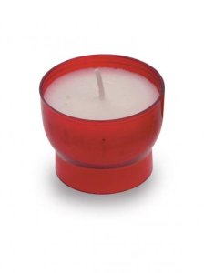 Red Plastic Cased Lights with Skirt, 8-10 Hour, Pack of 100