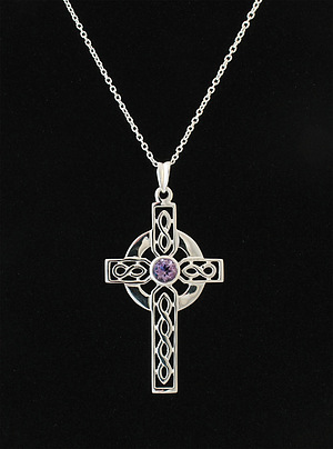 Amethyst Celtic Cross