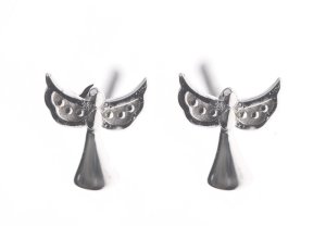 Emily Collection Sterling Silver Angel Stud Earrings (G1097)