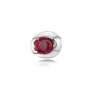 Sterling Silver Poppy Brooch(Lge Oval)**Pb02**