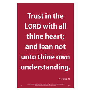 Waterproof Scripture Poster: Pr. 3.5