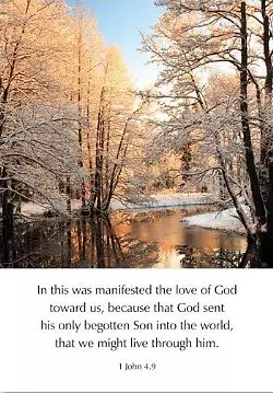 Greetings Cards - 'The love of God...' 1Jn. 4.9