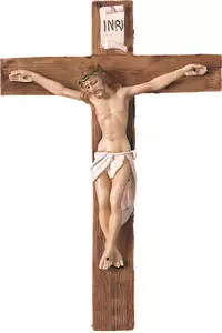 Resin Hanging Crucifix 12 1/4 inch