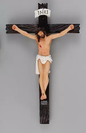 Florentine Resin Hanging Crucifix  8 inch