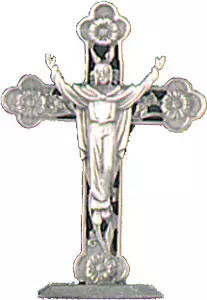 Metal Standing Crucifix 3 1/2 inch