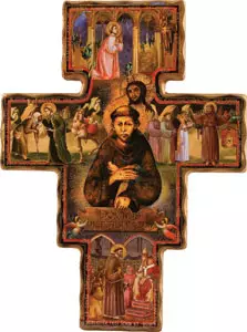 Conversion Of St. Francis Wood Hanging Cross 6 1/2 inch
