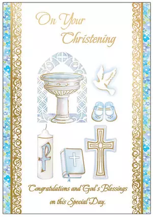 Card/Christening of your Baby Boy with Insert