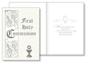 Symbolic Silver Foil Communion Card