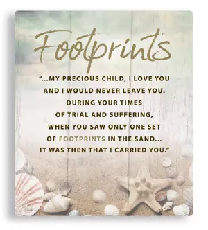 Footprints Plaque