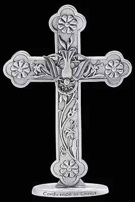 Confirmation Pewter Cross/4 1/2 inch Standing