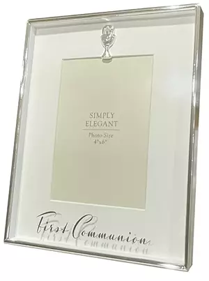 White Finish Communion Photo Frame