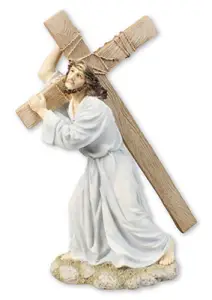 Lord Carrying Cross Veronese Resin Statue