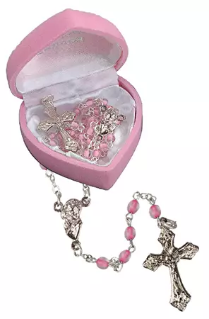 Glass Baby Rosary/Pink