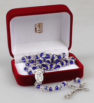 Blue Glass Rosary