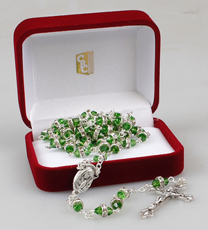 Green Glass Rosary