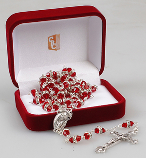 Ruby Glass Rosary