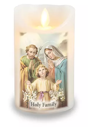 LED Candle/Scented Wax/Timer/Holy Family