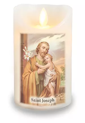 LED Candle/Scented Wax/Timer/St.Joseph