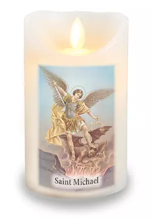 LED Candle/Scented Wax/Timer/St.Michael