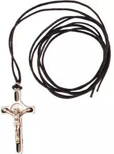 Metal/Black Enamel St. Benedict Crucifix 1 1/2 inch
