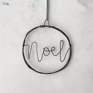 Small Wire Wreath Noel Christmas Decoration