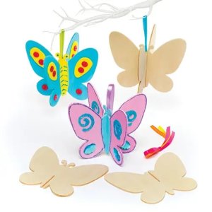 Wooden 3D Butterflies - Pack of 6
