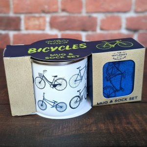 Enamel Mug & Socks - The Gentleman's Emporium Bike Blue