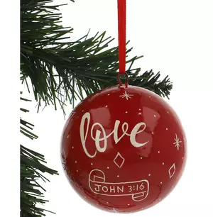 Love Red Christmas Tree Bauble