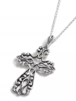 Silver Filigree Cross Pendant