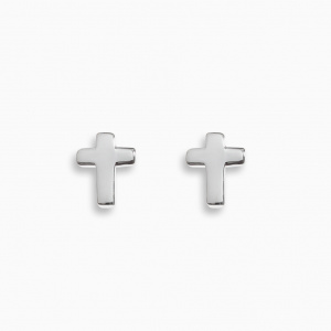 Silver Cross Earrings