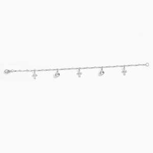 Swarovski Crystal Charm Bracelet - Clear