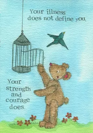 Get Well Soon Card Strength And Courage Single card