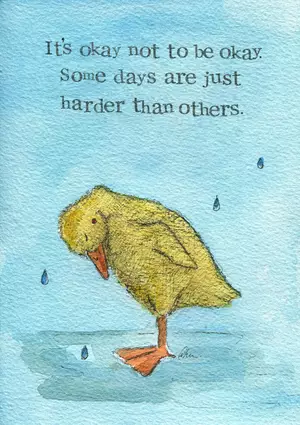 Encouragement Card  Some Days Harder Than Others  Single card