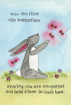 Sympathy Card Now She Flies Single card