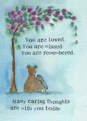 Thinking Of You Card Sympathy Card You Are Remembered Single card