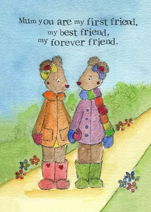 Mum Forever Friend Single Card