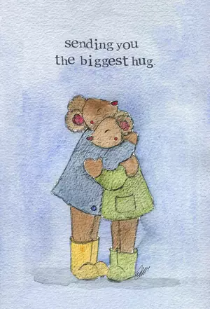 Thinking Of You Card The Biggest Hug Single card