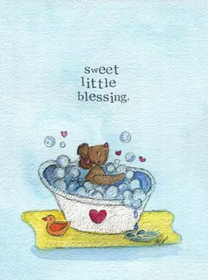 Baby Card Sweet Little Blessing Single card