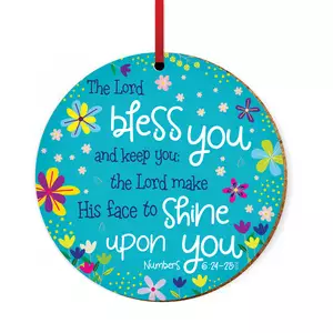 Bless you ceramic hanging decoration with cork back