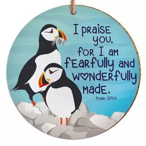 Fearfully and Wonderfully Made Ceramic Hanging Decoration