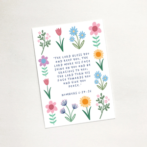 'The Lord Bless You' (Spring) Mini Card