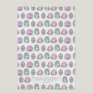 'Peace Be To You' (Scandi Home) Tea Towel