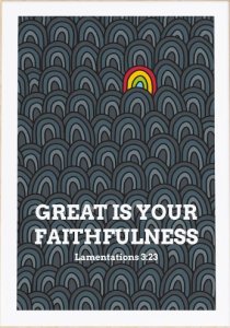 Great Is Your Faithfulness - Lamentations 3 - A4 Print