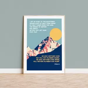 I Lift up my Eyes (Psalm 121) A4 Poster
